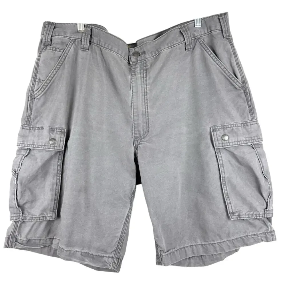 Carhartt Men's Rugged Flex Relaxed Fit Canvas Cargo‎ Work Short Grey Size 42